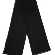 Black Silk Neck Wrap Shawl Stole 200cm x 64cm  Scarf