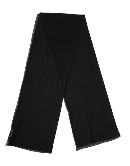 Black Silk Neck Wrap Shawl Stole 200cm x 64cm  Scarf