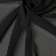 Black Silk Neck Wrap Shawl Stole 200cm x 64cm  Scarf