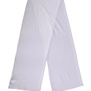 White Silk Neck Wrap Shawl Stole 200cm x 64cm  Scarf