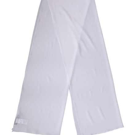 White Silk Neck Wrap Shawl Stole 200cm x 64cm  Scarf