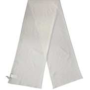 Off White Silk Neck Wrap Shawl Stole 200cm x 64cm Scarf
