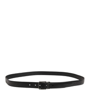 Men Black Classic Leather Metal Buckle Belt