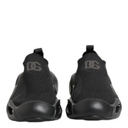 Black Slip On Wave Low Top Sneakers Shoes