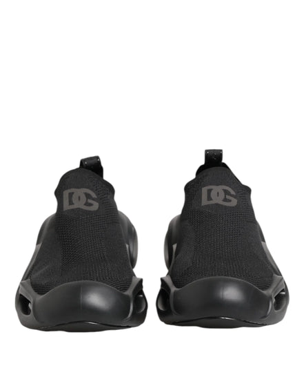 Black Slip On Wave Low Top Sneakers Shoes