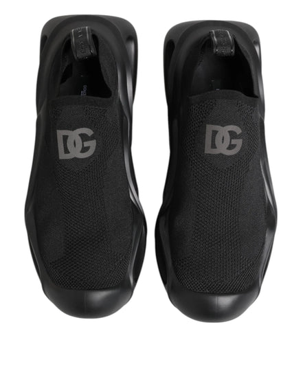 Black Slip On Wave Low Top Sneakers Shoes