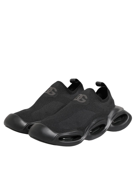 Black Slip On Wave Low Top Sneakers Shoes