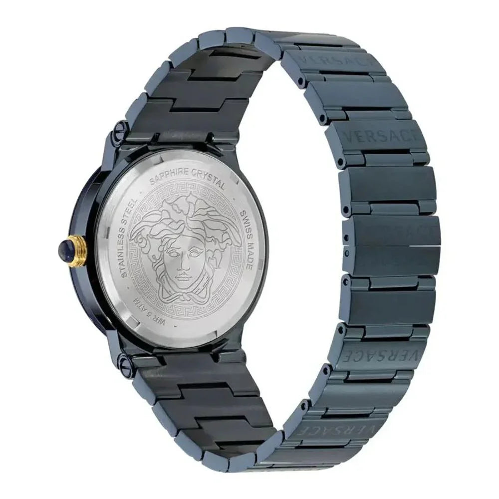 Blue Stainless Steel Dress Watch