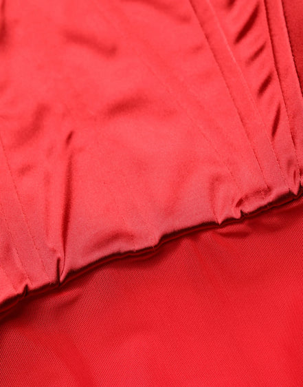 Red Halter Corset Sleeveless Sheath  Dress by DOLCE&GABBANA