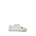 White Linen Low Top Sneakers by Dolce&Gabbana featuring a sleek design and comfortable fit.