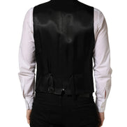 Dark Gray Single Breasted Men Waistcoat Vest by DOLCE&GABBANA