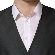 Dark Gray Single Breasted Men Waistcoat Vest by DOLCE&GABBANA