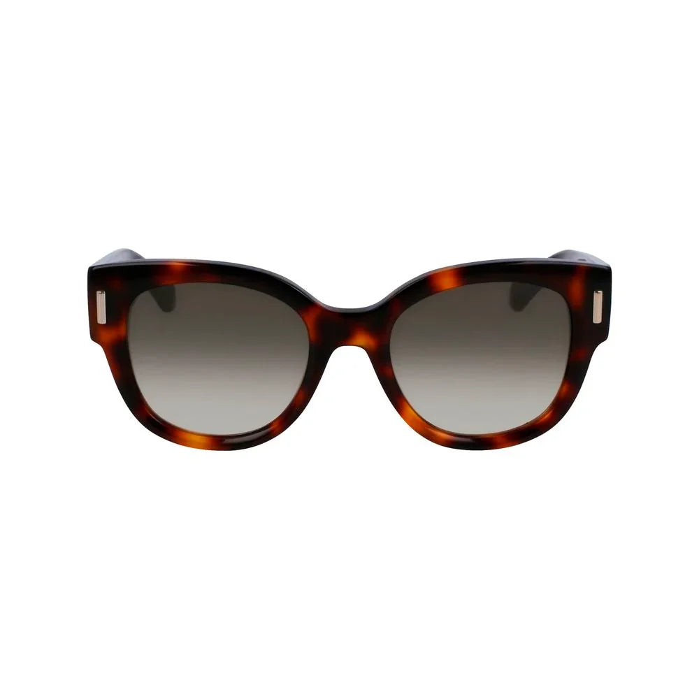 Brown Acetate Sunglasses by Ferragamo