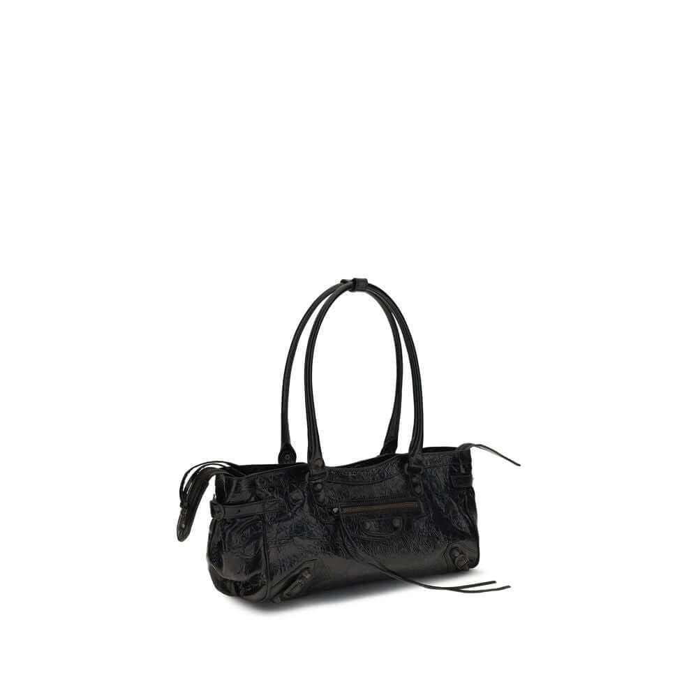 Black calf leather bos taurus shoulder bag designed for elegance and practicality, perfect for versatile styling.