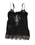 Black Silk Lace Lingerie Chemise Top Underwear by DOLCE&GABBANA