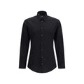 Black Cotton Dress Shirt