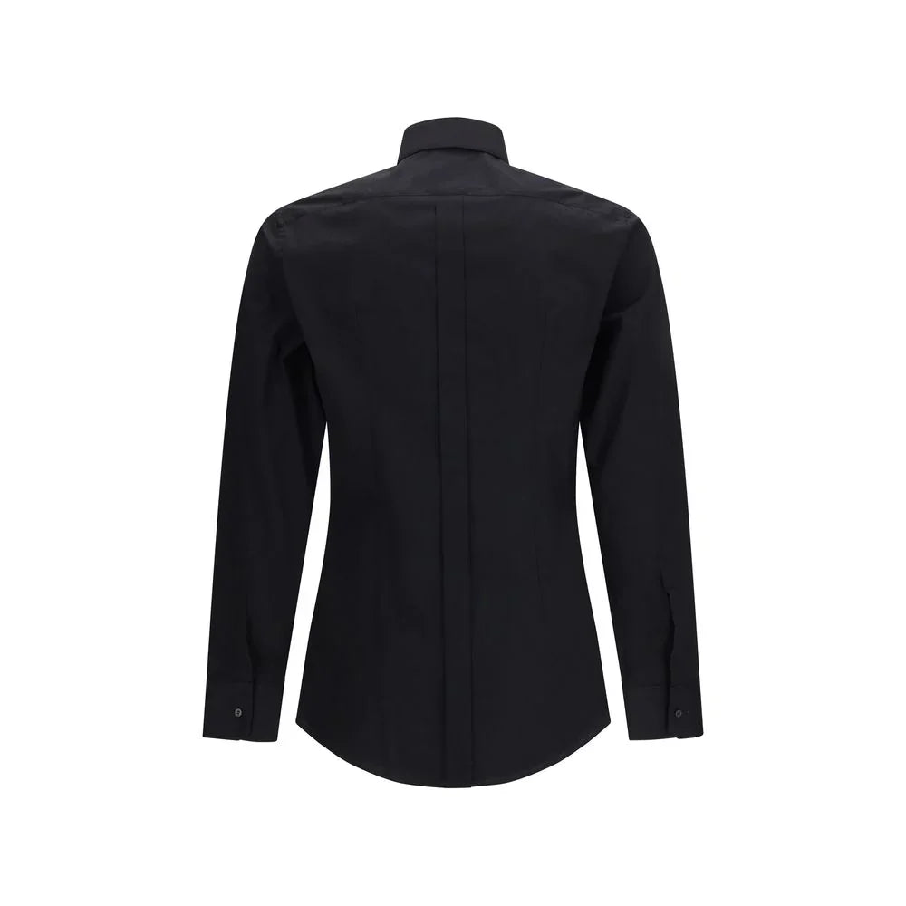 Black Cotton Dress Shirt