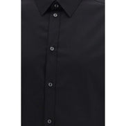 Black Cotton Dress Shirt