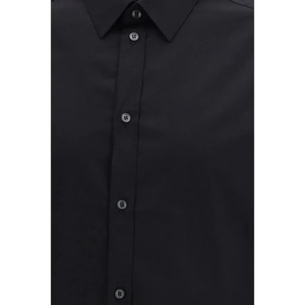 Black Cotton Dress Shirt