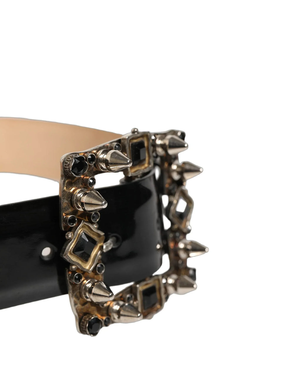Black Leather Buckle Belt by DOLCE&GABBANA