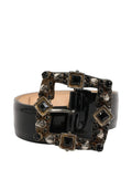Black Leather Buckle Belt by DOLCE&GABBANA