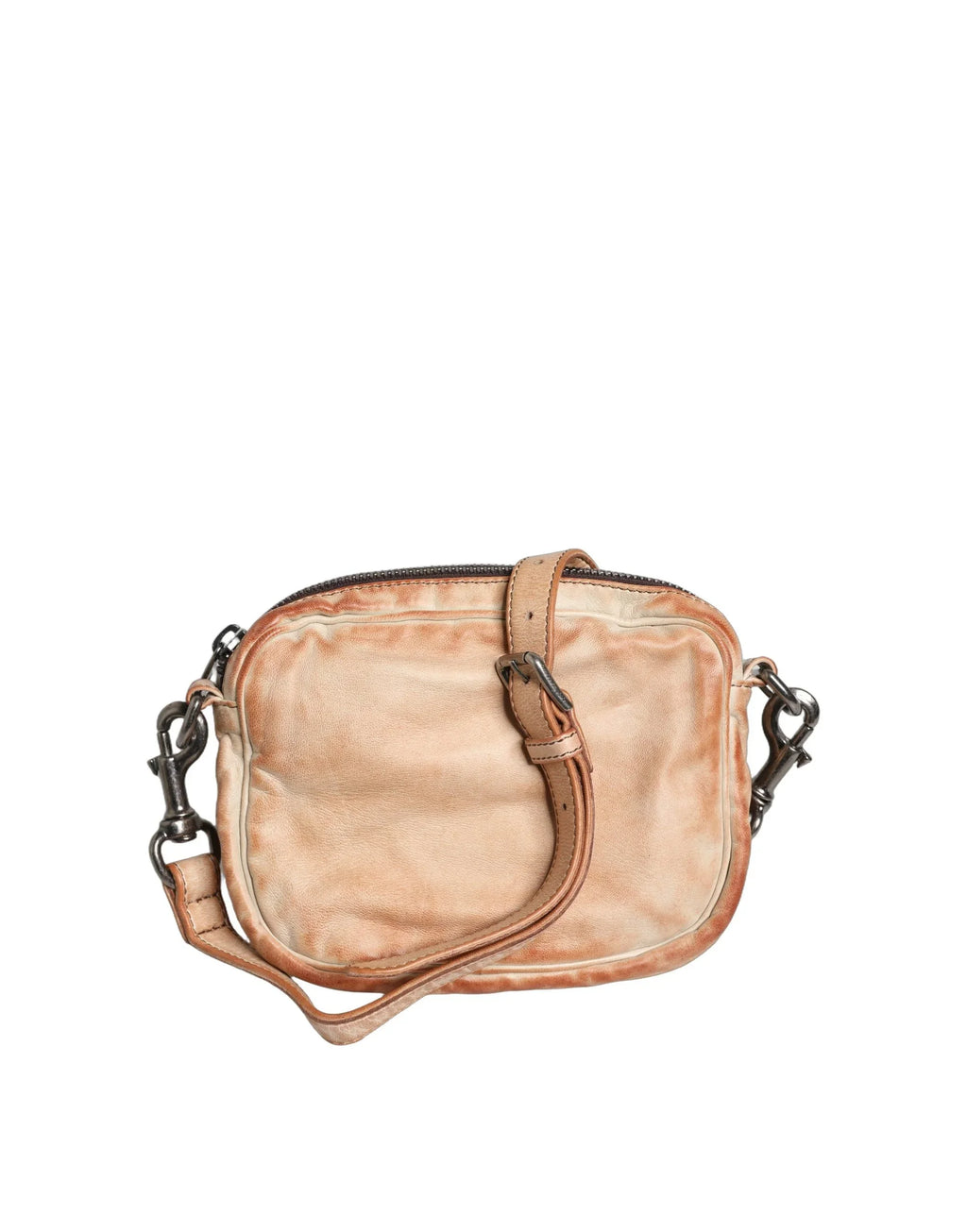 Beige Vintage Leather Logo Plaque Shoulder Borse Men Bag by DOLCE&GABBANA