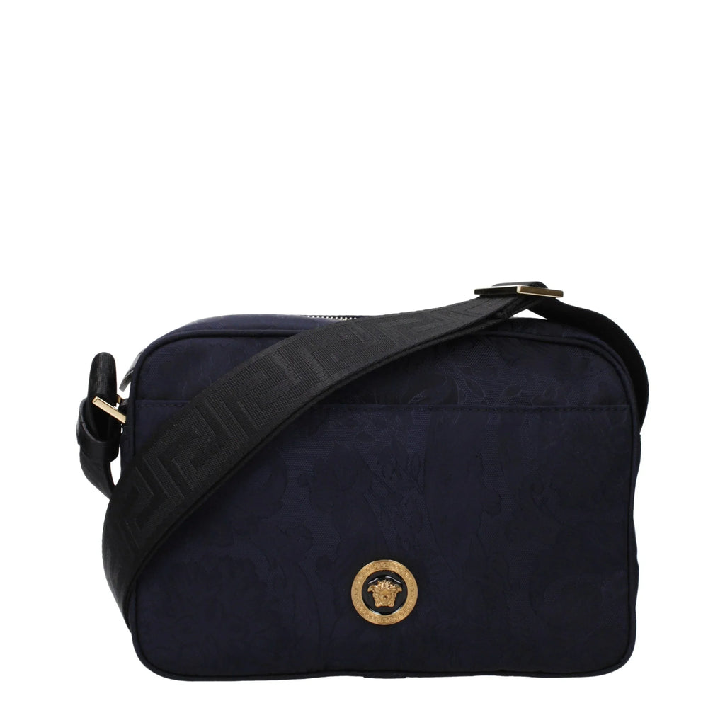 Blue Fabric Crossbody Bag