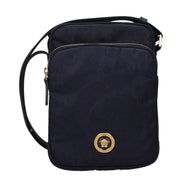 Blue Fabric Crossbody Bag