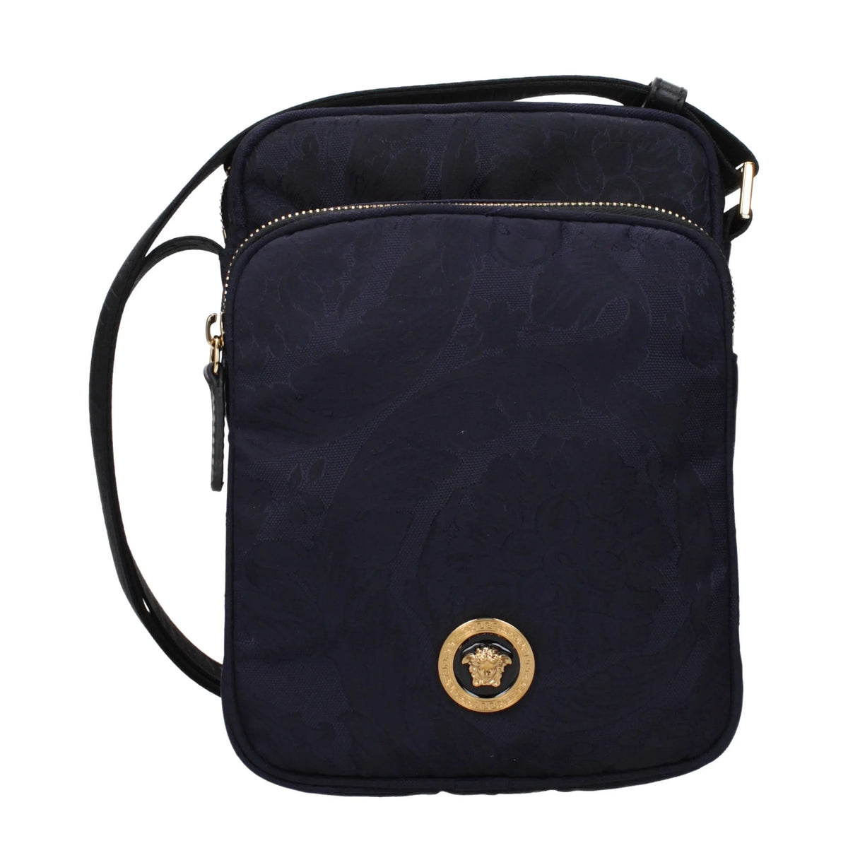 Blue Fabric Crossbody Bag