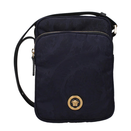 Blue Fabric Crossbody Bag