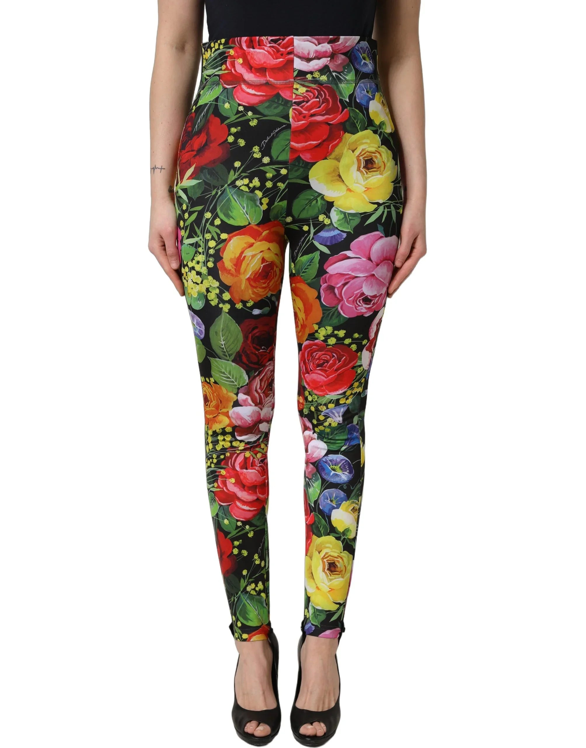 Floral Stretch Leggings by DOLCE & GABBANA