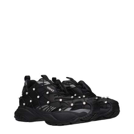 Black Fabric Sneakers