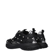 Black Fabric Sneakers