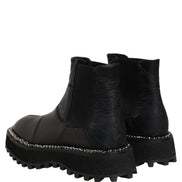 Black Chelsea Boots Leather Slip On Men Shoes