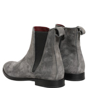 Gray Suede Leather Chelsea Boots Shoes