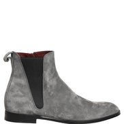 Gray Suede Leather Chelsea Boots Shoes