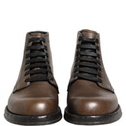 Brown Perugino Leather Men Ankle Boots Shoes