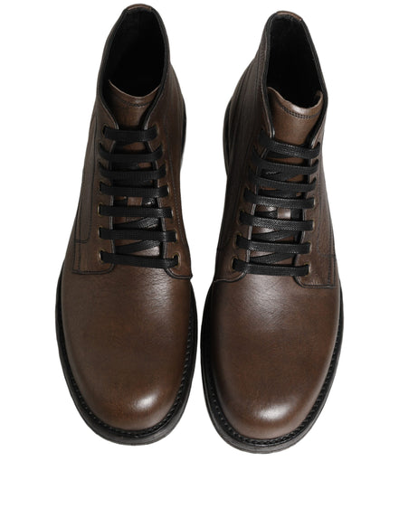 Brown Perugino Leather Men Ankle Boots Shoes