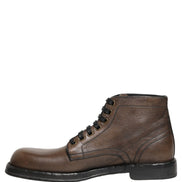 Brown Perugino Leather Men Ankle Boots Shoes