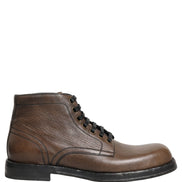 Brown Perugino Leather Men Ankle Boots Shoes