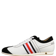 Black White Leather Suede Low Top Sneakers Shoes