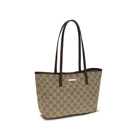Beige Fabric Handbag
