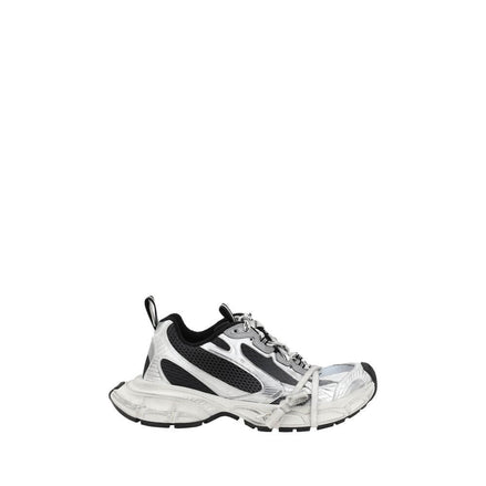 Multicolor athletic sneakers featuring a unique design with mesh panels and bold styling.
