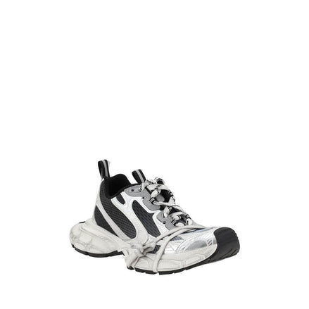Multicolor athletic sneakers with unique design and breathable mesh panels for modern style.