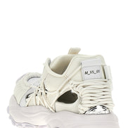 White Calfskin Athletic Sneakers