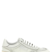 White Lamb Leather Low Top Sneakers