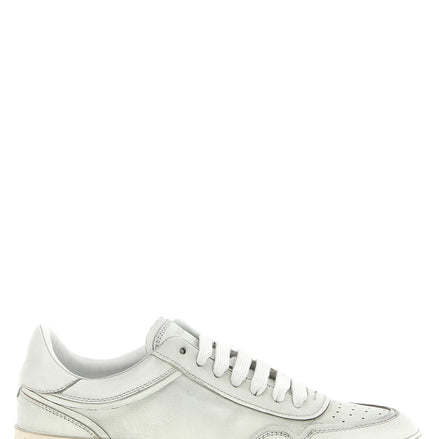 White Lamb Leather Low Top Sneakers