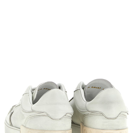 White Lamb Leather Low Top Sneakers
