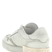 White Lamb Leather Low Top Sneakers