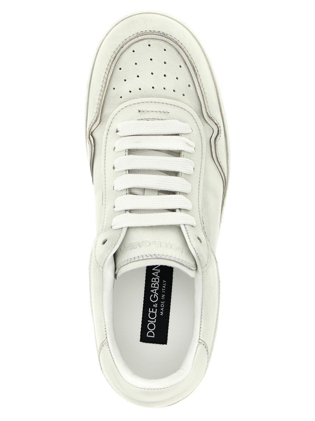 White Lamb Leather Low Top Sneakers